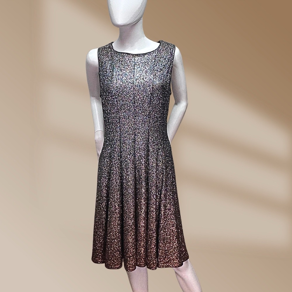 MSK Women's Sparkle Ombre Metallic Party Special Event Dress Sz 14